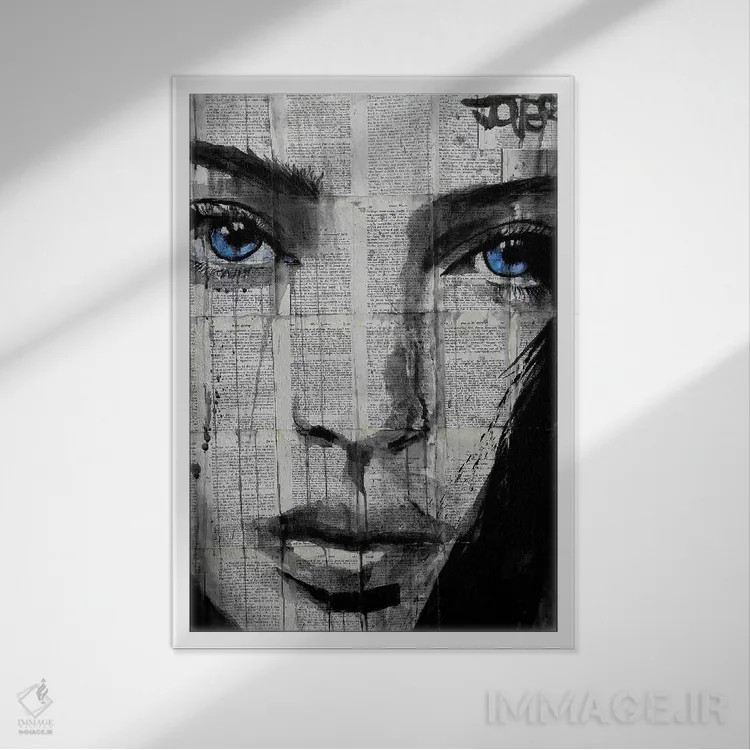 تابلو دکوراتیو راه زمستان اثر لوی جوور - نمای قابدار سفید