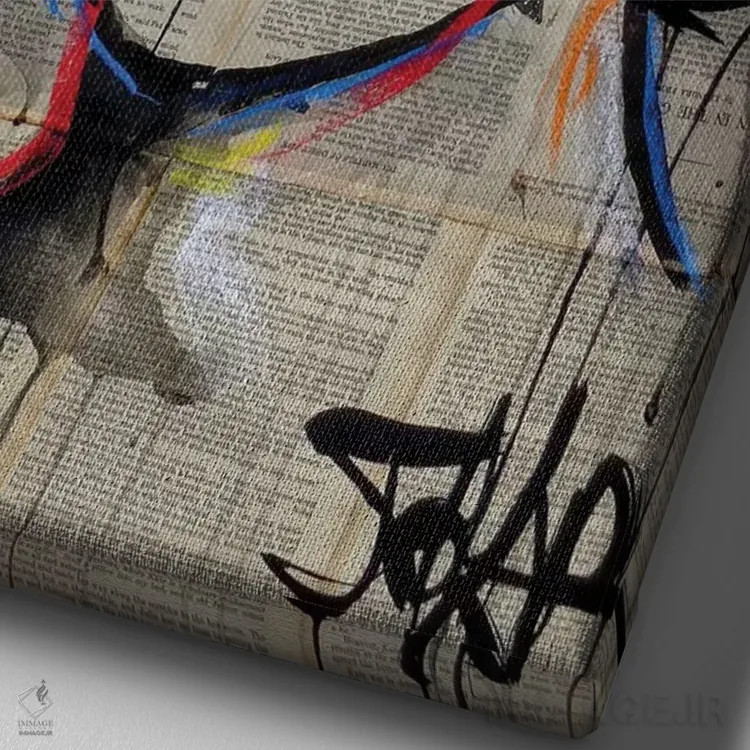 تابلو دکوراتیو جلوه بیت نیک اثر لوی جوور - نمای نزدیک بافت بوم