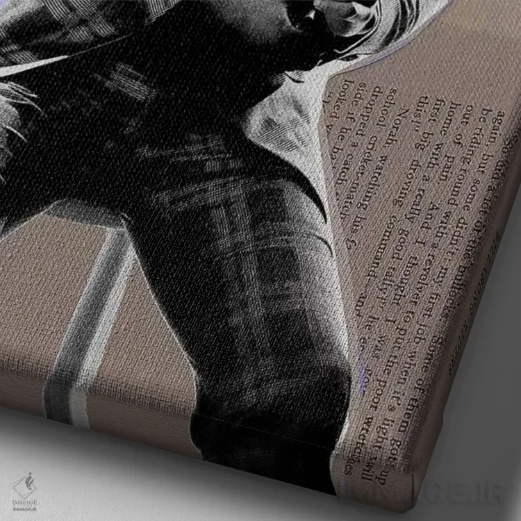 تابلو دکوراتیو ذهن من کجاست اثر لوی جوور - نمای نزدیک بافت بوم