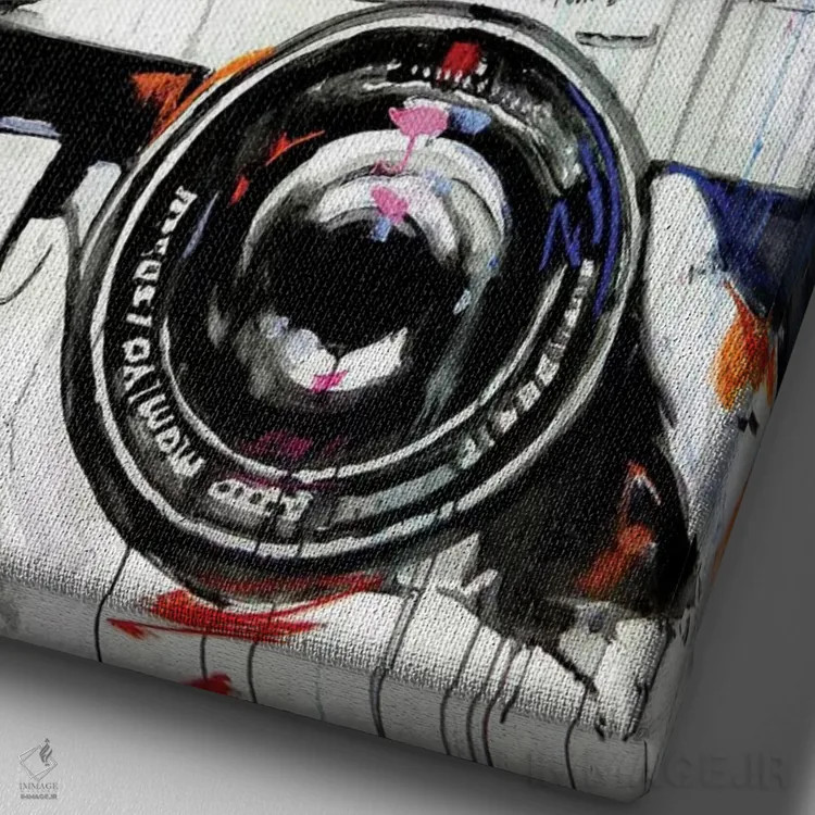 تابلو دکوراتیو گرفته شده اثر لوی جوور - نمای نزدیک بافت بوم