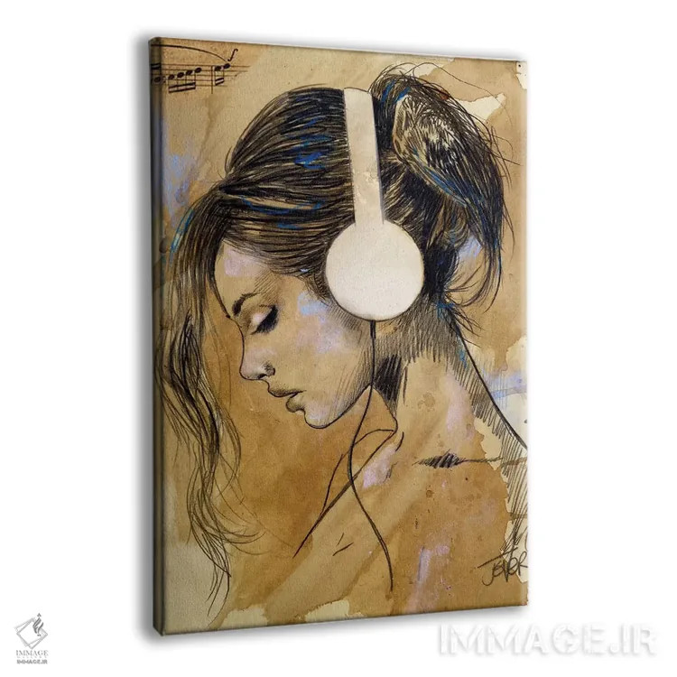 تابلو دکوراتیو گوش دادن ها/او گوش می دهد اثر لوی جوور - نمای پرسپکتیو محصول