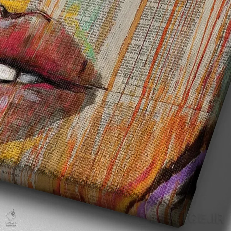 تابلو دکوراتیو انفجار خورشیدی/تابش خورشید اثر لوی جوور - نمای نزدیک بافت بوم