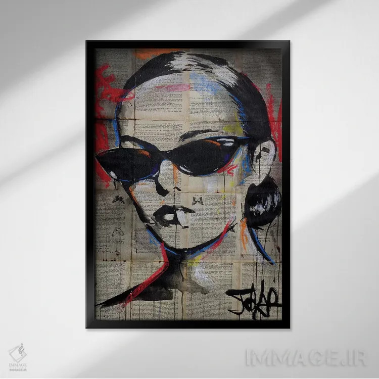 تابلو دکوراتیو جلوه بیت نیک اثر لوی جوور - نمای قابدار مشکی