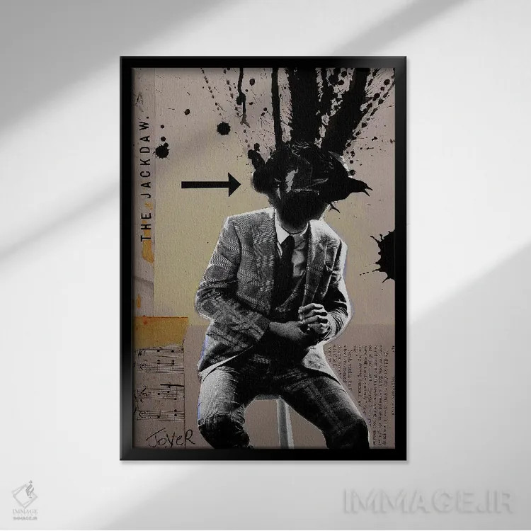 تابلو دکوراتیو ذهن من کجاست اثر لوی جوور - نمای قابدار مشکی