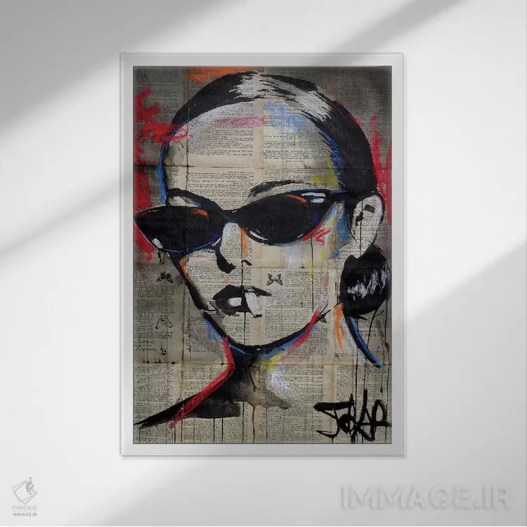 تابلو دکوراتیو جلوه بیت نیک اثر لوی جوور - نمای قابدار سفید