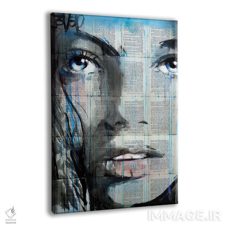 تابلو دکوراتیو تاب آبی اثر لوی جوور - نمای پرسپکتیو محصول