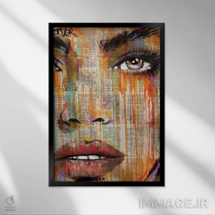 تابلو دکوراتیو انفجار خورشیدی/تابش خورشید اثر لوی جوور - نمای قابدار مشکی