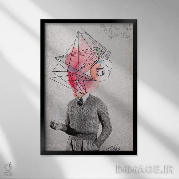 تابلو دکوراتیو معمار اثر لوی جوور - نمای قابدار مشکی