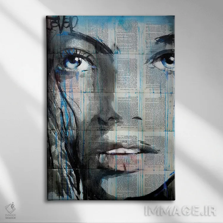 تابلو دکوراتیو تاب آبی اثر لوی جوور - نمای روبهرو روی دیوار