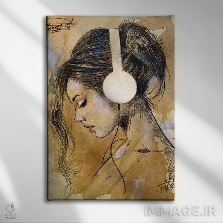 تابلو دکوراتیو گوش دادن ها/او گوش می دهد اثر لوی جوور - نمای روبهرو روی دیوار