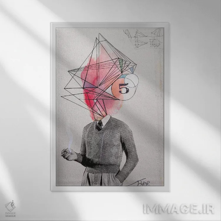 تابلو دکوراتیو معمار اثر لوی جوور - نمای قابدار سفید