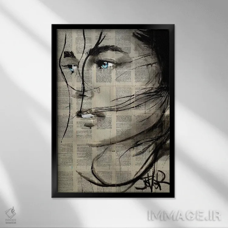 تابلو دکوراتیو ایندیانا اثر لوی جوور - نمای قابدار مشکی