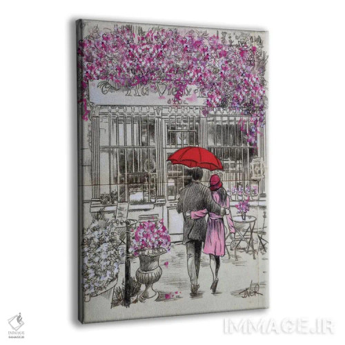 تابلو دکوراتیو پیاده روی کوتاه تا کافه اثر لوی جوور - نمای پرسپکتیو محصول