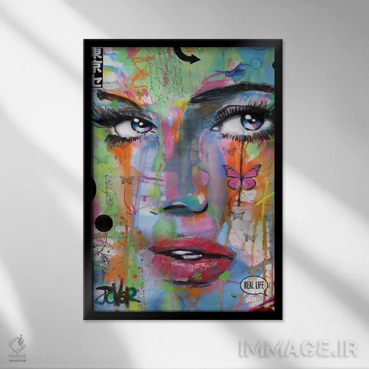 تابلو دکوراتیو زندگی واقعی اثر لوی جوور - نمای قابدار مشکی