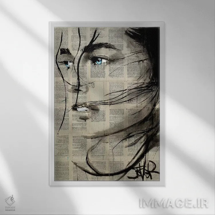 تابلو دکوراتیو ایندیانا اثر لوی جوور - نمای قابدار سفید