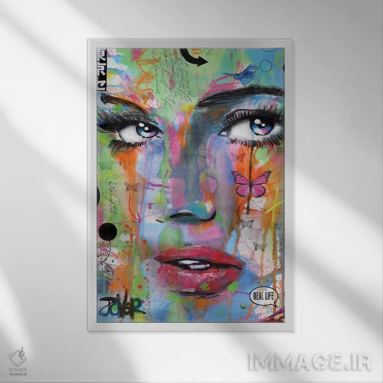 تابلو دکوراتیو زندگی واقعی اثر لوی جوور - نمای قابدار سفید