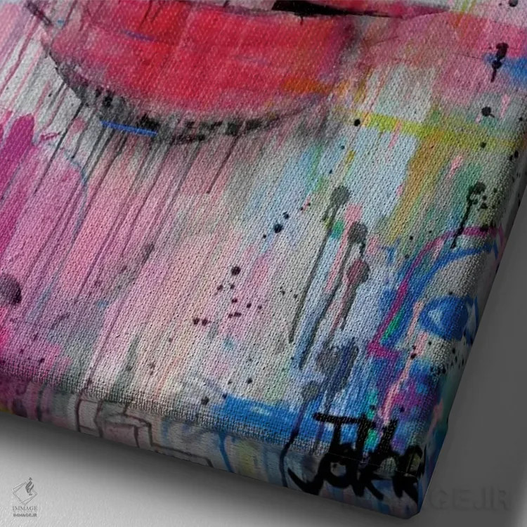 تابلو دکوراتیو همه یا هیچ اثر لوی جوور - نمای نزدیک بافت بوم