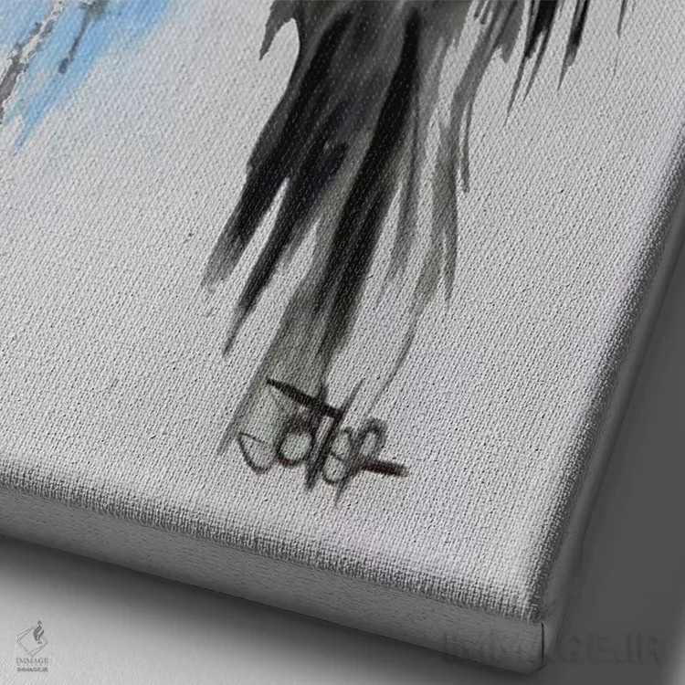 تابلو دکوراتیو موسیقی اکنون اثر لوی جوور - نمای نزدیک بافت بوم