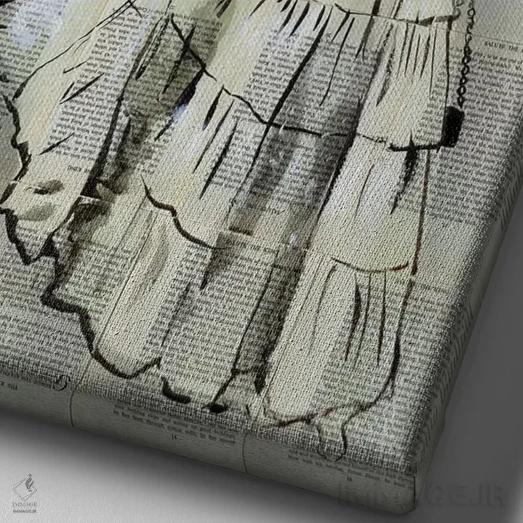 تابلو دکوراتیو امید جاری اثر لوی جوور - نمای نزدیک بافت بوم