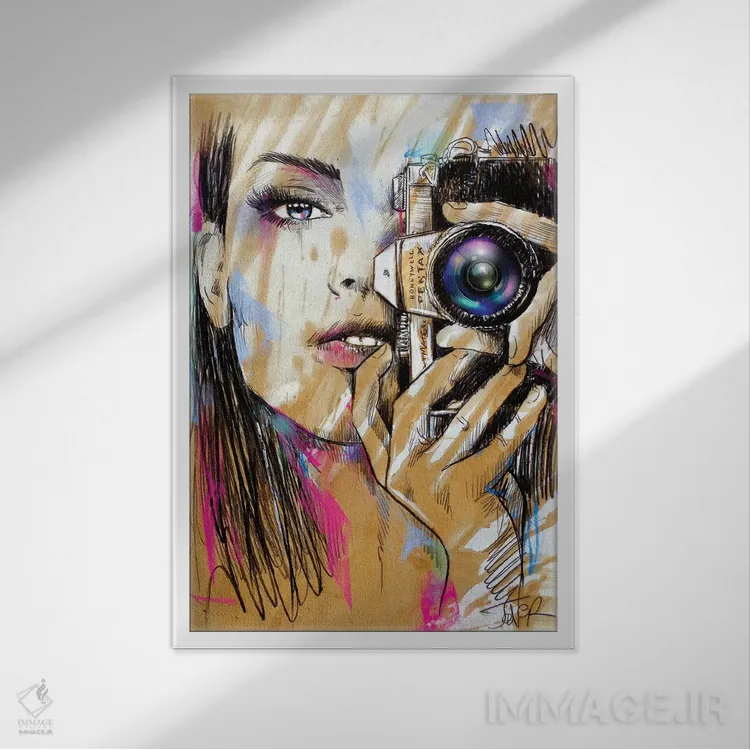 تابلو دکوراتیو توالی اثر لوی جوور - نمای قابدار سفید