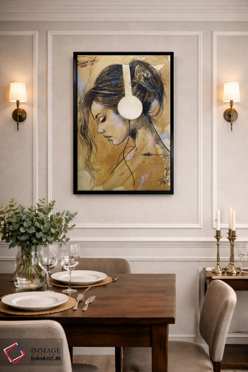 تابلو دکوراتیو گوش دادن ها/او گوش می دهد اثر لوی جوور - D2B