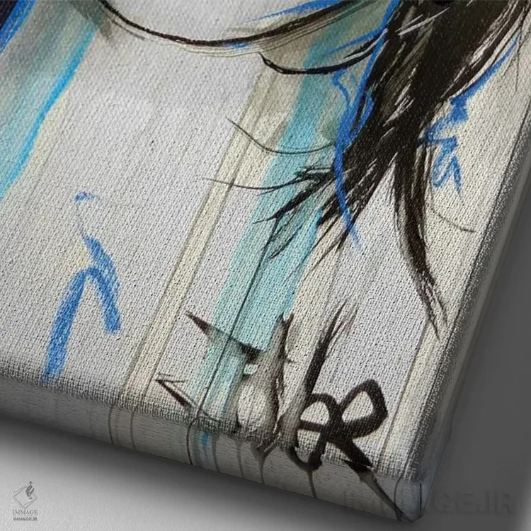 تابلو دکوراتیو آسیا اثر لوی جوور - نمای نزدیک بافت بوم