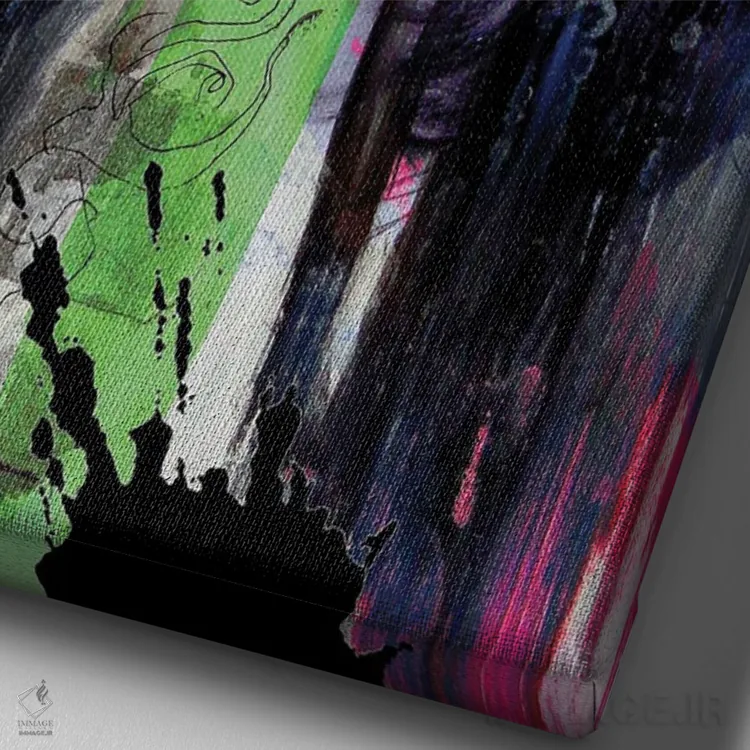 تابلو دکوراتیو گوسفند سیاه اثر لوی جوور - نمای نزدیک بافت بوم