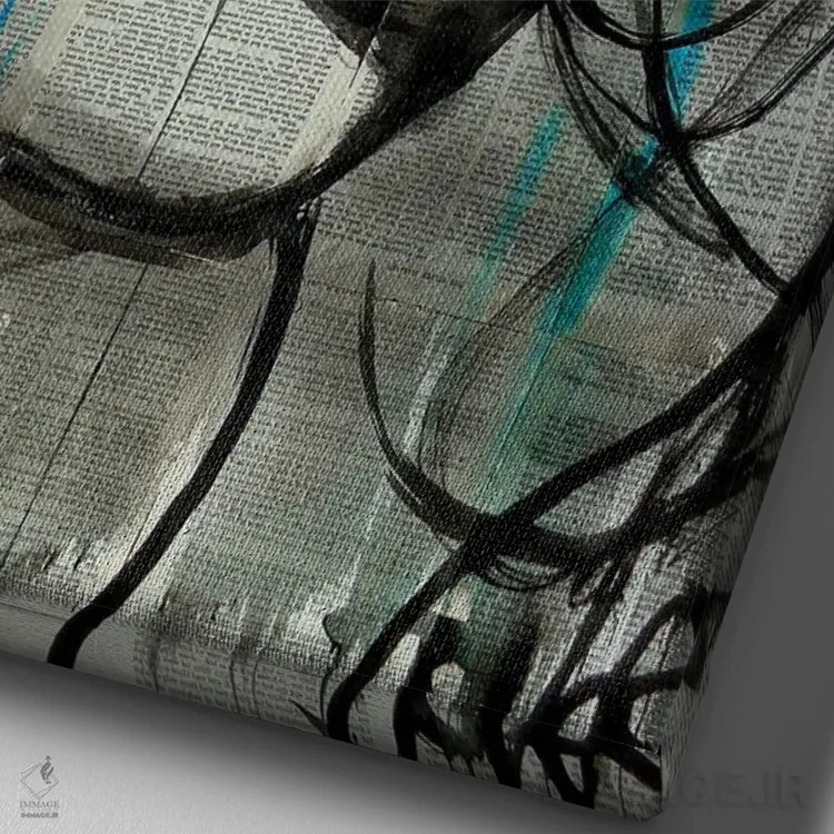 تابلو دکوراتیو نقطه کانونی اثر لوی جوور - نمای نزدیک بافت بوم