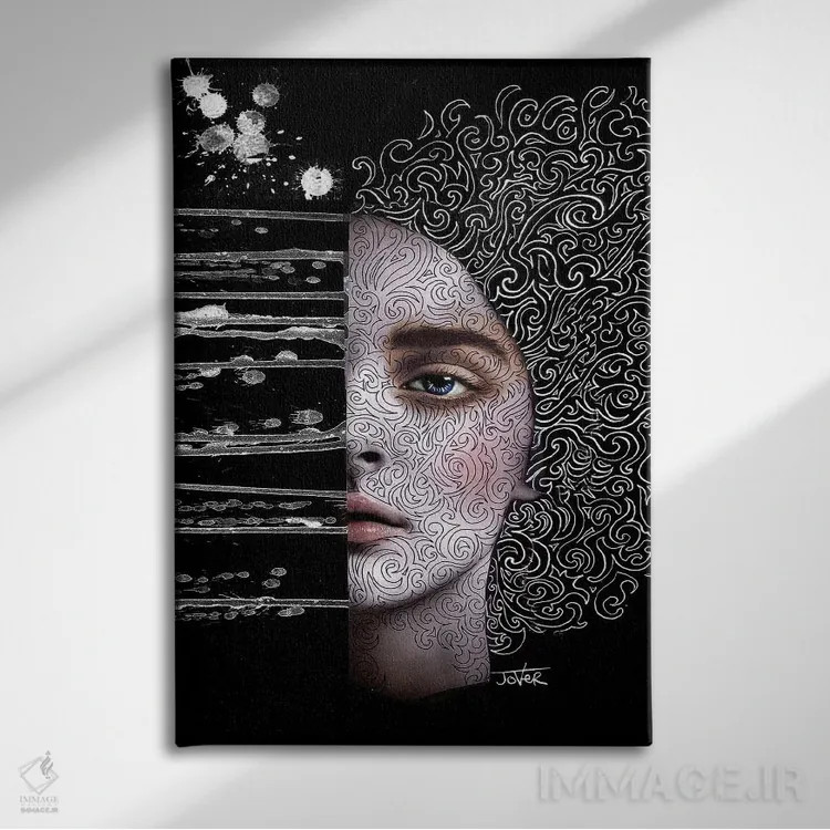 تابلو دکوراتیو ابعاد اثر لوی جوور - نمای روبهرو روی دیوار