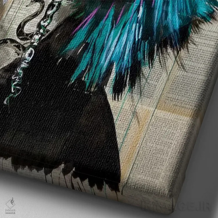 تابلو دکوراتیو زیرزمینی اثر لوی جوور - نمای نزدیک بافت بوم