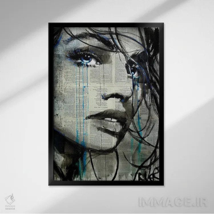 تابلو دکوراتیو نقطه کانونی اثر لوی جوور - نمای قابدار مشکی