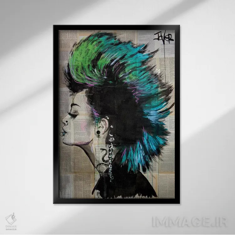 تابلو دکوراتیو زیرزمینی اثر لوی جوور - نمای قابدار مشکی