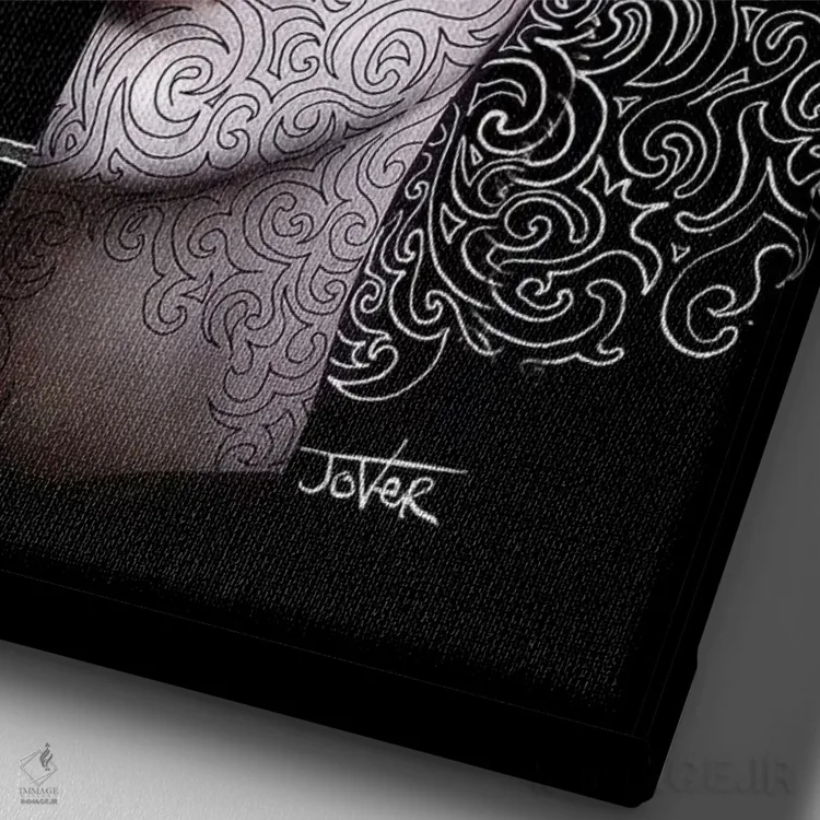 تابلو دکوراتیو ابعاد اثر لوی جوور - نمای نزدیک بافت بوم