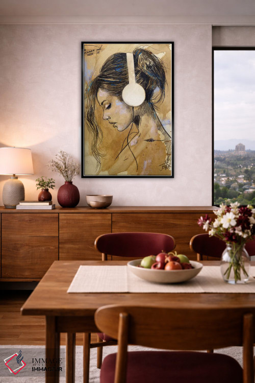 تابلو دکوراتیو گوش دادن ها/او گوش می دهد اثر لوی جوور - D3B