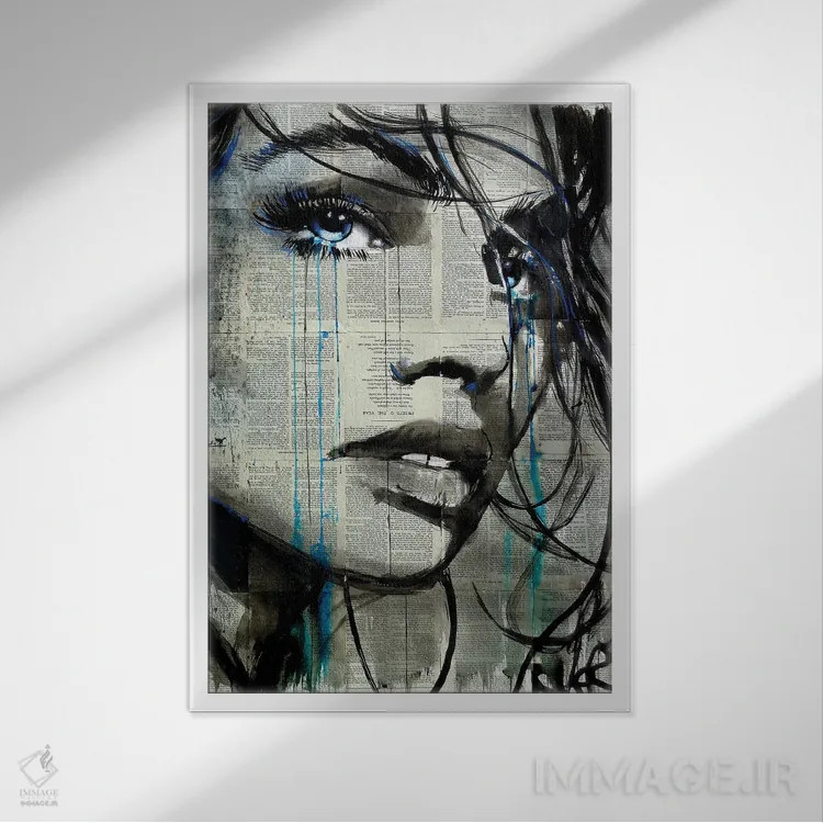 تابلو دکوراتیو نقطه کانونی اثر لوی جوور - نمای قابدار سفید