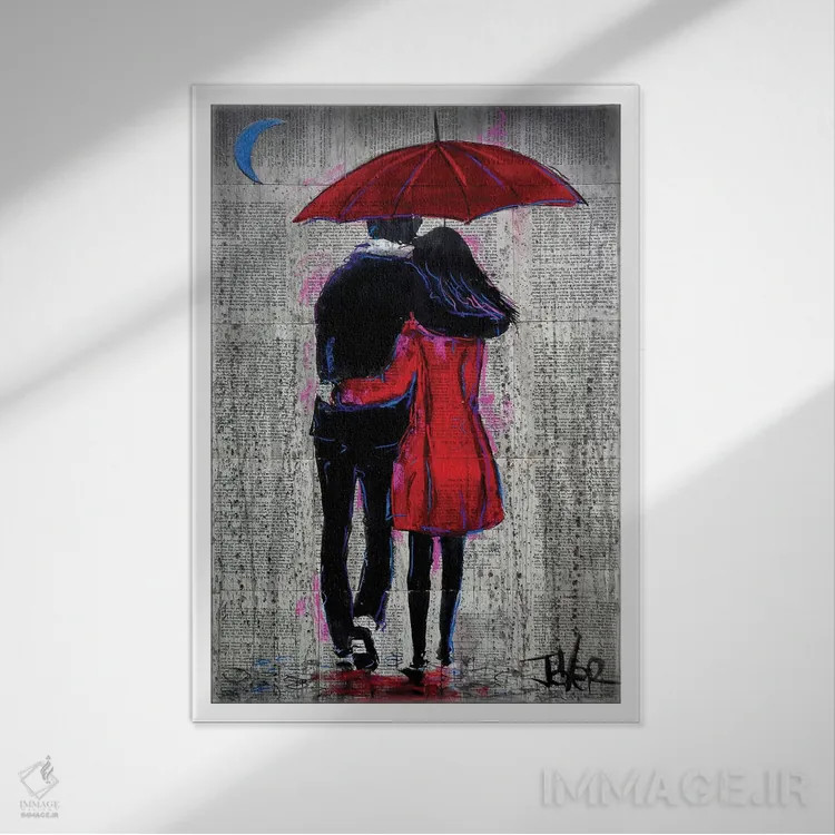 تابلو دکوراتیو شبی به یادماندنی اثر لوی جوور - نمای قابدار سفید