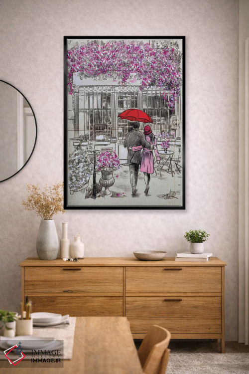 تابلو دکوراتیو پیاده روی کوتاه تا کافه اثر لوی جوور - D2B