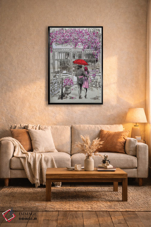 تابلو دکوراتیو پیاده روی کوتاه تا کافه اثر لوی جوور - D4B