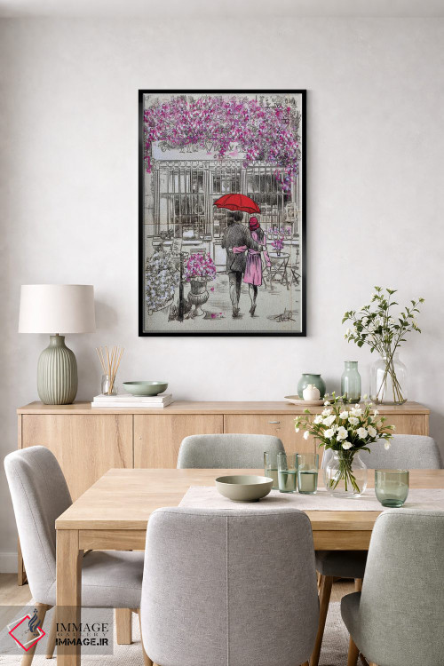 تابلو دکوراتیو پیاده روی کوتاه تا کافه اثر لوی جوور - D6B