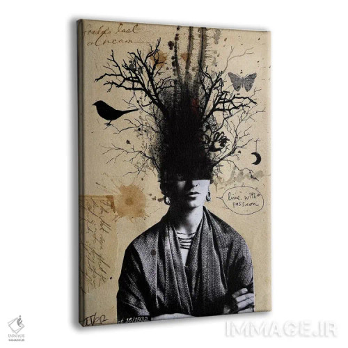 تابلو دکوراتیو آخرین رویای فریدا اثر لوی جوور - نمای پرسپکتیو محصول