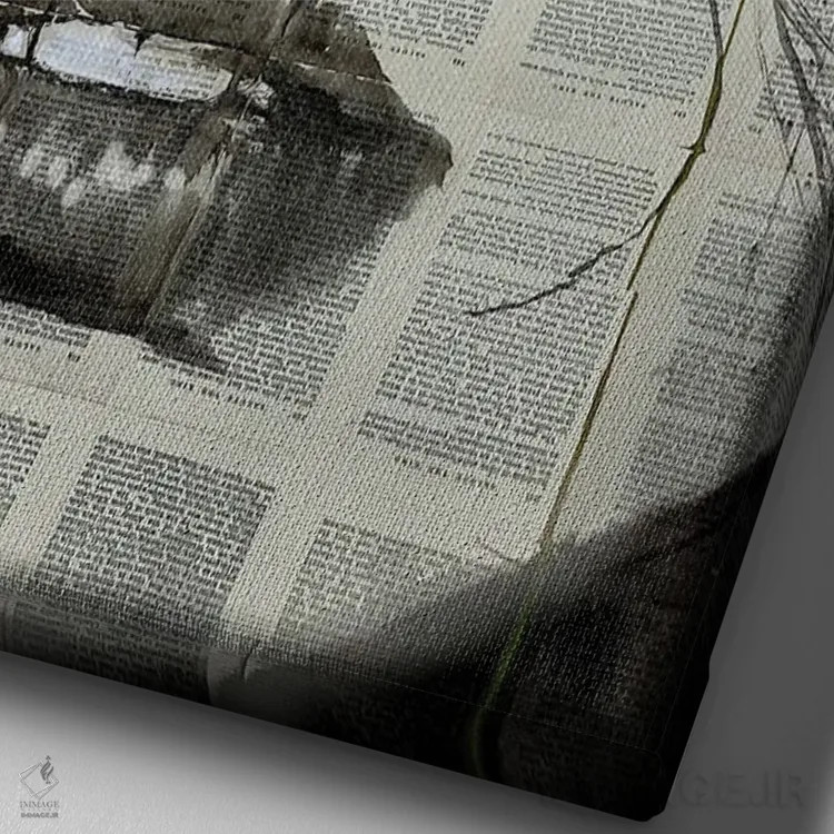 تابلو دکوراتیو مطمئن اثر لوی جوور - نمای نزدیک بافت بوم