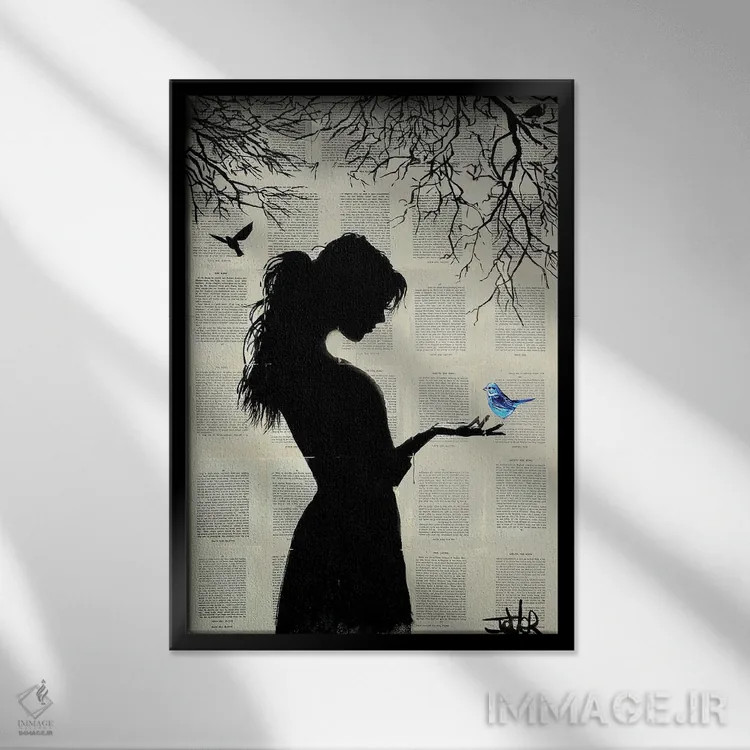 تابلو دکوراتیو تمثیل و امید اثر لوی جوور - نمای قابدار مشکی