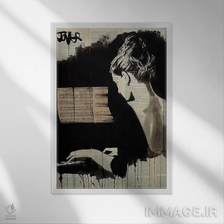 تابلو دکوراتیو هی سوناتا اثر لوی جوور - نمای قابدار سفید