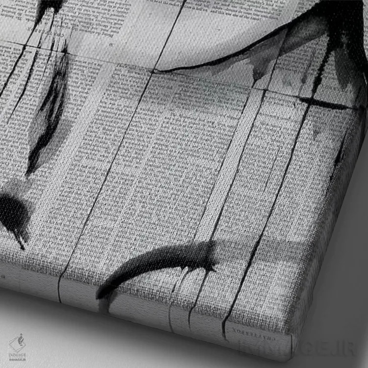 تابلو دکوراتیو پیچک اثر لوی جوور - نمای نزدیک بافت بوم