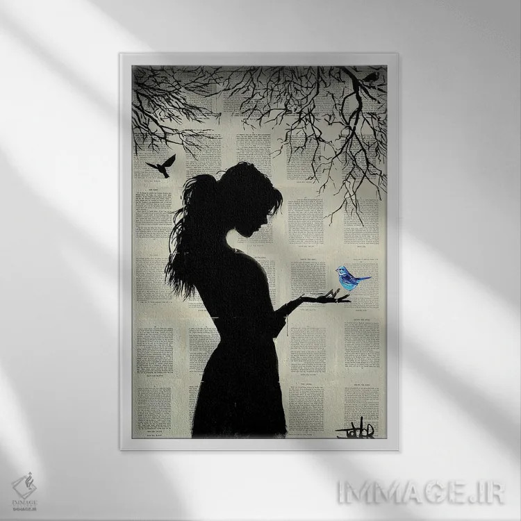 تابلو دکوراتیو تمثیل و امید اثر لوی جوور - نمای قابدار سفید