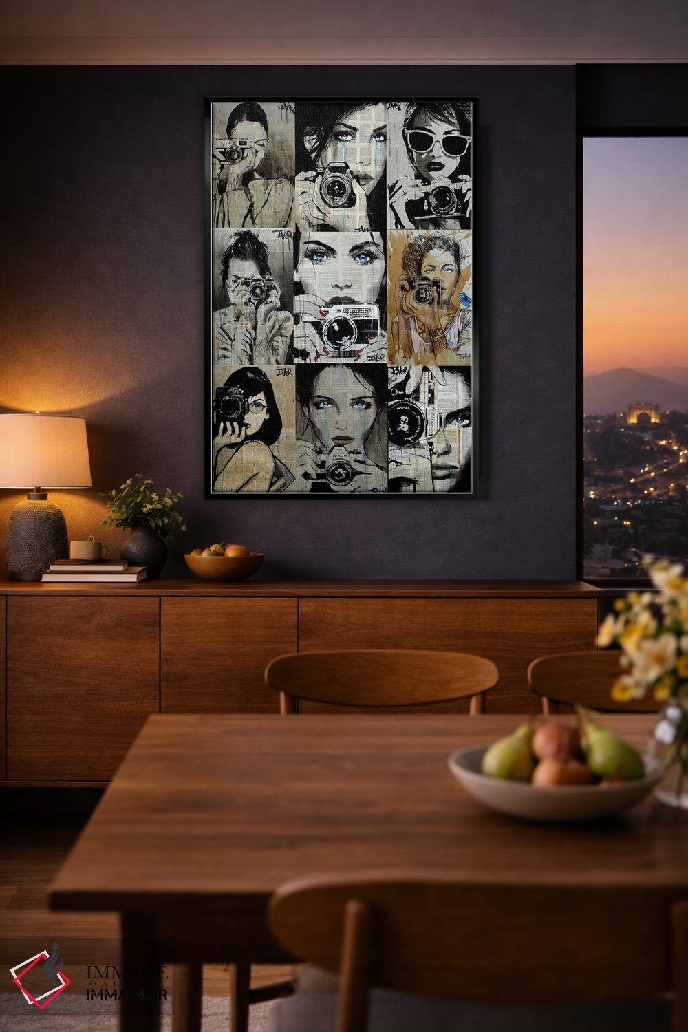 تابلو دکوراتیو ۹ دختر عکاس اثر لوی جوور - D2B