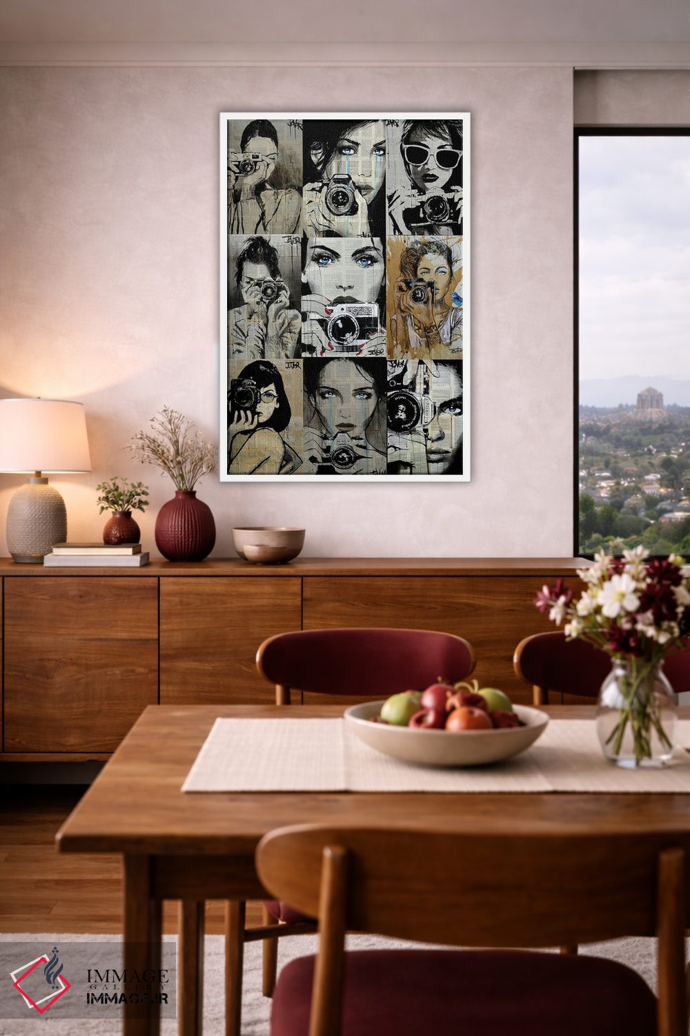 تابلو دکوراتیو ۹ دختر عکاس اثر لوی جوور - D4W