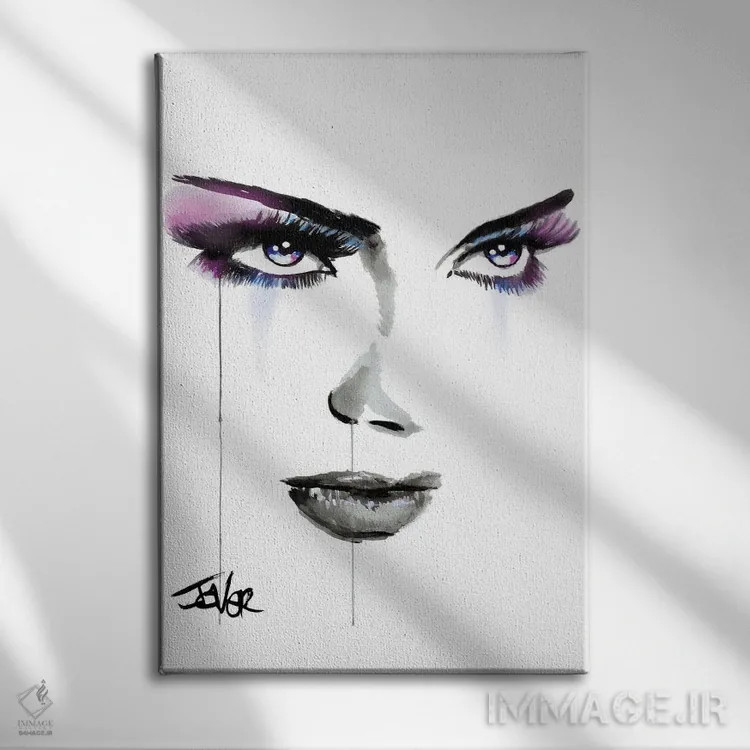 تابلو مدرن انرژی آبی اثر لوی جوور - نمای روبهرو روی دیوار