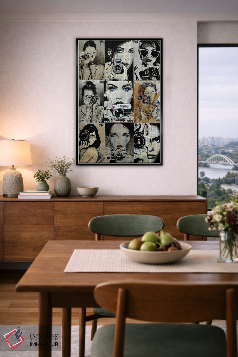تابلو دکوراتیو ۹ دختر عکاس اثر لوی جوور - D6B