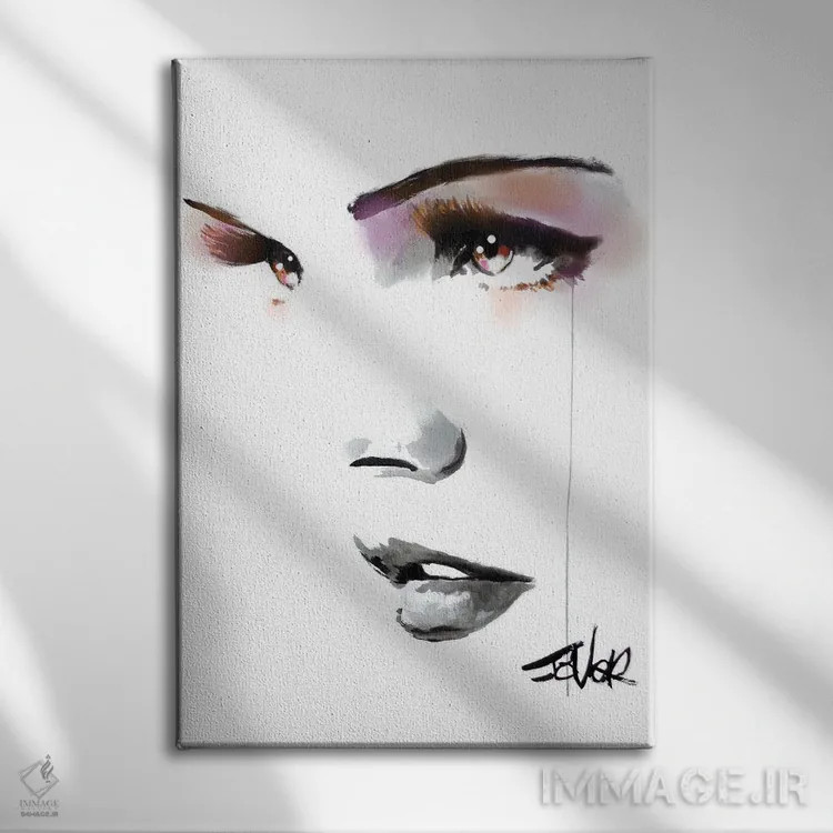 تابلو مدرن انرژی قهوه ای اثر لوی جوور - نمای روبهرو روی دیوار
